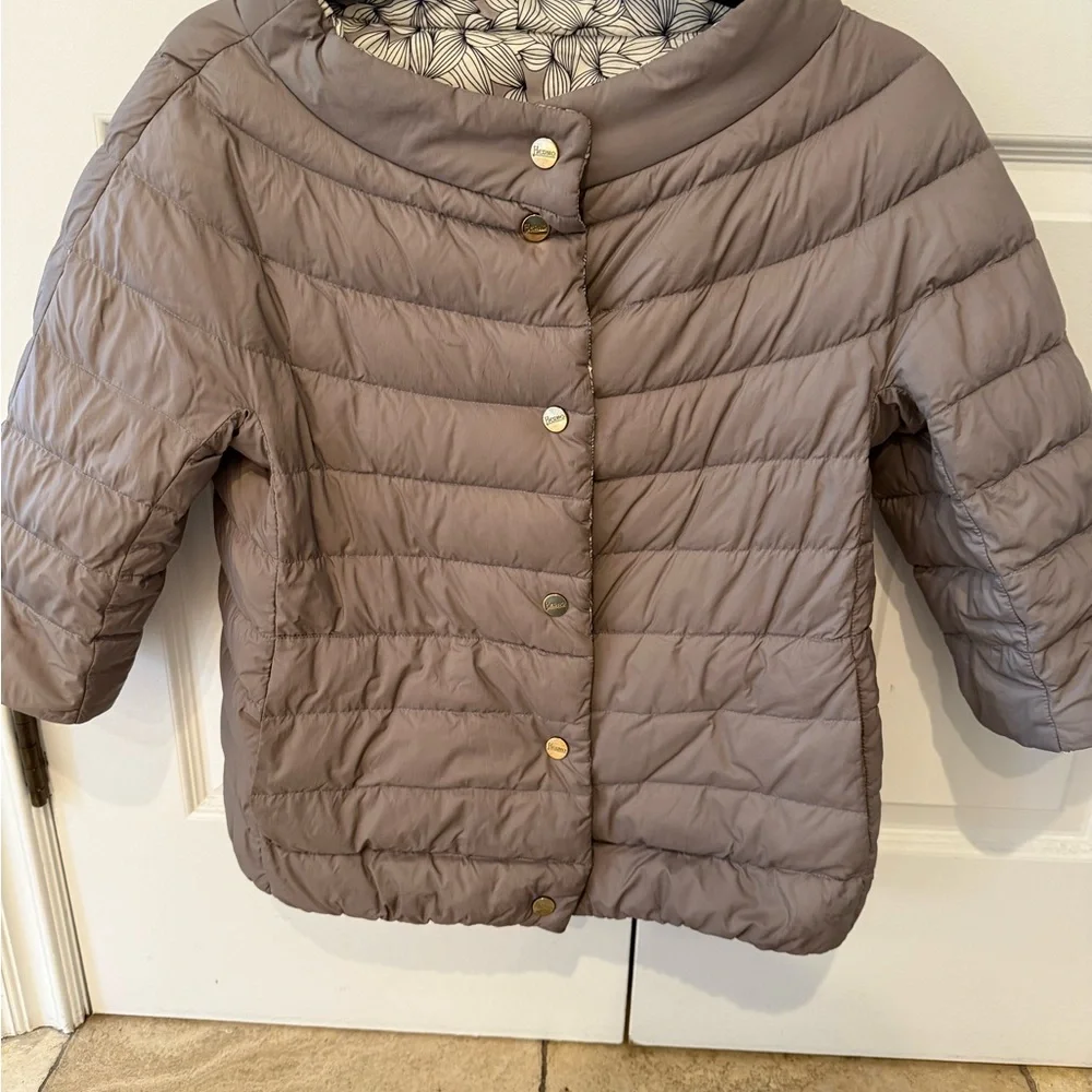 Herno reversible 3/4 sleeve Puffer Jacket - Gray size 42